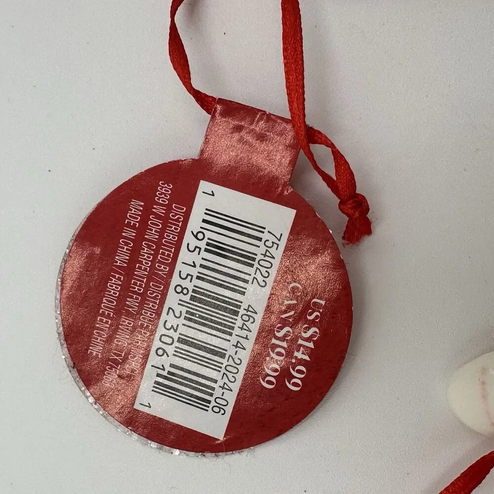 Santa Glitter Christmas Icon Clay Ornament Ashland 4
